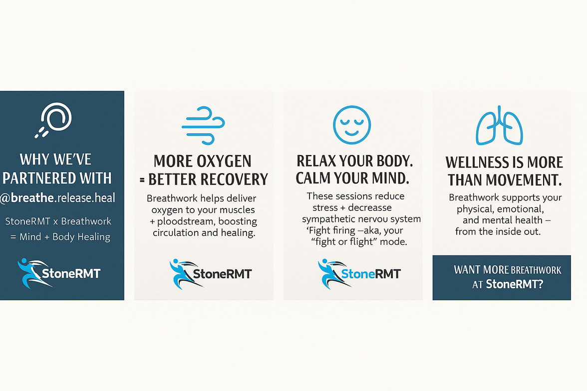 Relaxation and stress relief through guided breathwork and body awareness at StoneRMT wellness studio