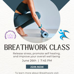 Participants lying on yoga mats with bolsters during a calming breathwork session at StoneRMT wellness studio in Bowmanville, Ontario