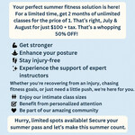 StoneRMT Summer Special 2025 – Get 2 Months of Unlimited Fitness Classes for $100 in Bowmanville. Improve strength, posture, and injury prevention with expert-led small group training.